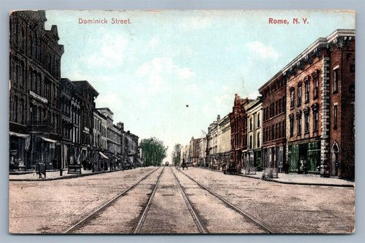 ROME NY DOMINICK STREET ANTIQUE POSTCARD