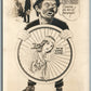 BICYCLE CIRCUS FEMALE CYCLIST CLOWN ANTIQUE REAL PHOTO POSTCARD RPPC