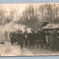 LATVIAN FUNERAL CEREMONY ANTIQUE REAL PHOTO POSTCARD RPPC