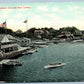 PAWTUXET RI COVE & BOAT LANDING ANTIQUE POSTCARD