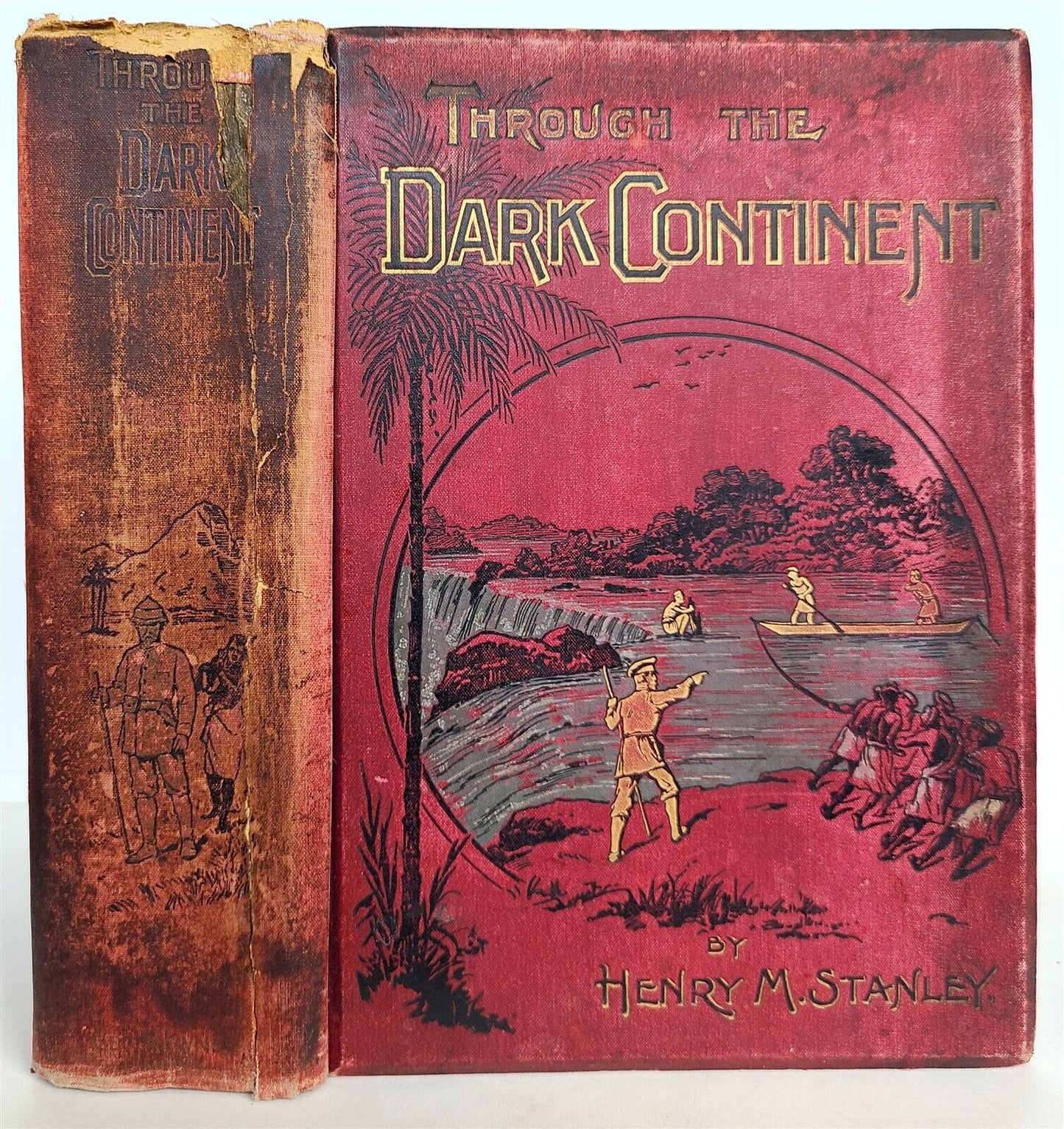 1899 THROUGH the DARK CONTINENT H. STANLEY antique illustrated Africa travel V.I