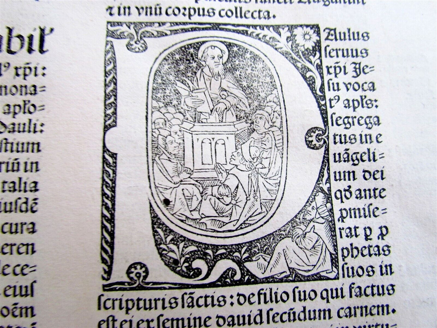 1499 INCUNABULA FOLIO antique Sacred letters of St.Paul interpretation INCUNABLE