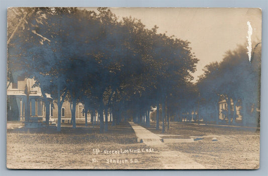 YANKTON SD FIFTH STREET ANTIQUE REAL PHOTO POSTCARD RPPC