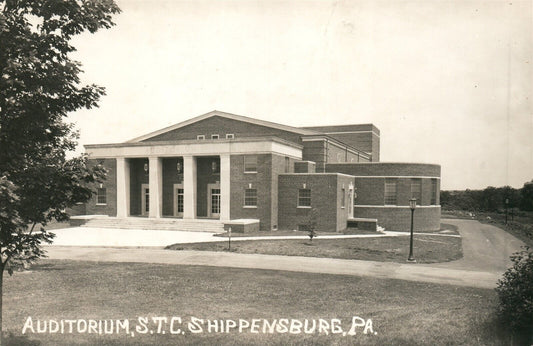 SHIPPENSBURG PA AUDITORIUM S.T.C. VINTAGE REAL PHOTO POSTCARD RPPC