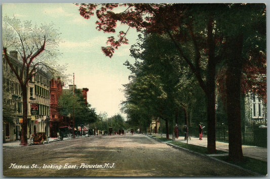 PRINCETON NJ NASSAU STREET ANTIQUE POSTCARD