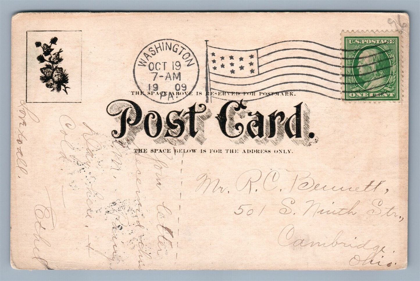 WASHINGTON PA HOSPITAL ANTIQUE POSTCARD