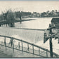 SAXONVILLE MA FALLS & BRIDGE ANTIQUE POSTCARD