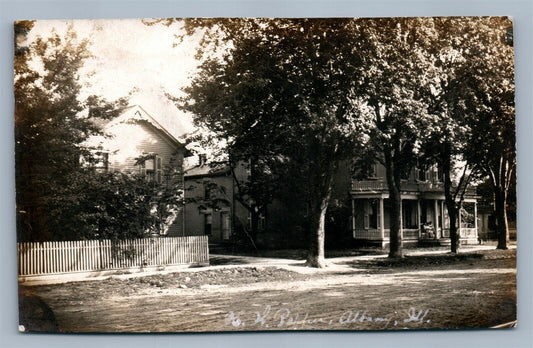 ALBANY IL STREET VIEW ANTIQUE REAL PHOTO POSTCARD RPPC