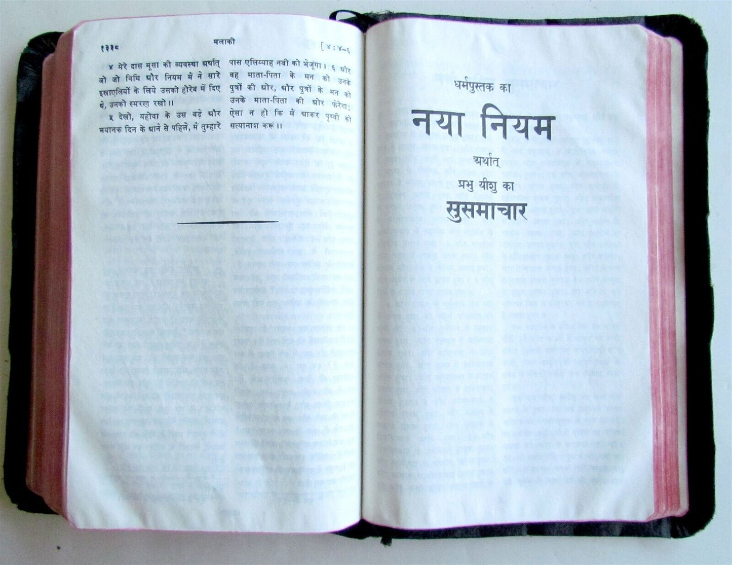 BIBLE in HINDI VINTAGE INDIAN OLD & NEW TESTAMENT illustrated w/ maps