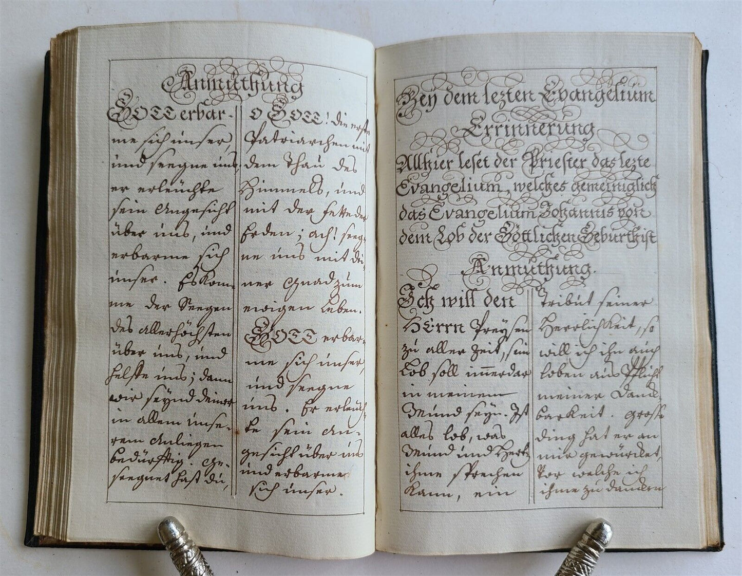 18th century GERMAN MANUSCRIPT PRAYER BOOK antique HANDWRITTEN