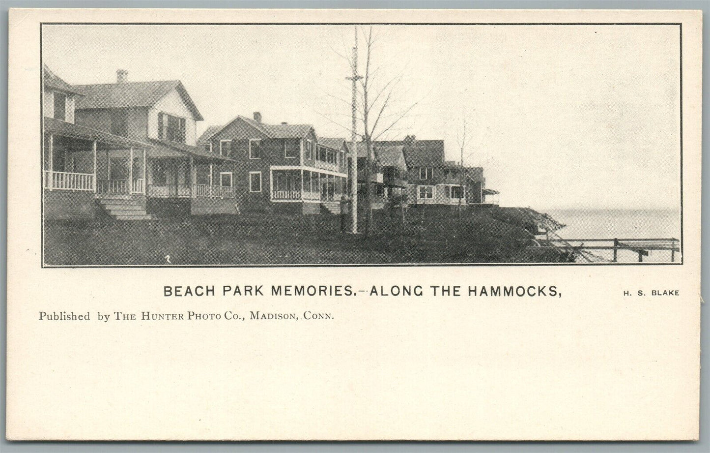 BEACH PARK MEMORIES ALONG THE HAMMOCKS ANTIQUE POSTCARD