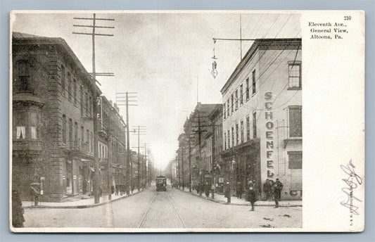 ALTOONA PA ELEVENTH AVENUE ANTIQUE POSTCARD