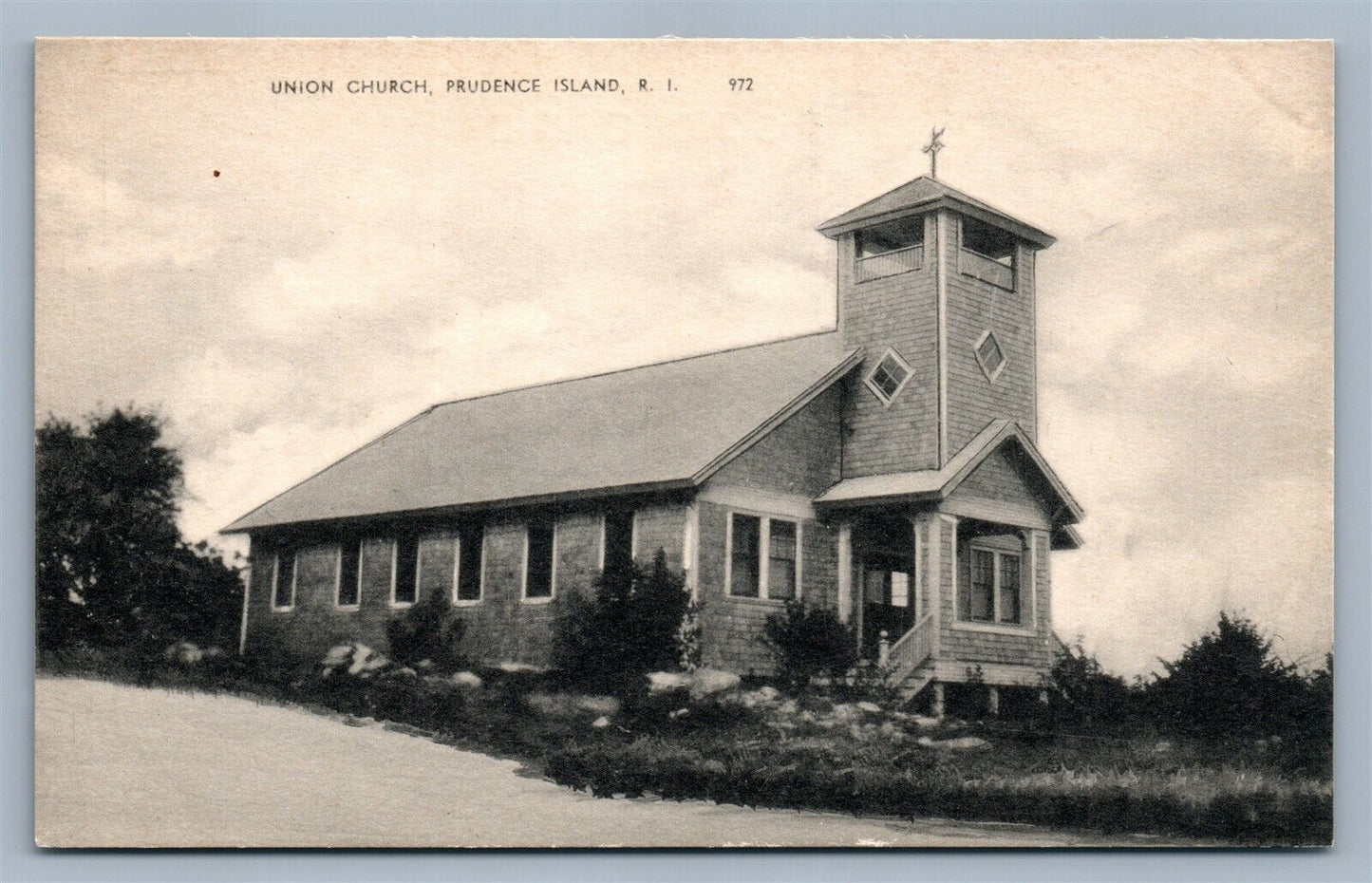 PROVIDENCE RI UNION CHURCH ANTIQUE POSTCARD