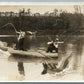 FISHING ANTIQUE 1914 EXAGGERATED REAL PHOTO POSTCARD RPPC