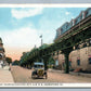 NORRISTOWN PA SWEDE STREET ANTIQUE POSTCARD ELEVATED RAILROAD