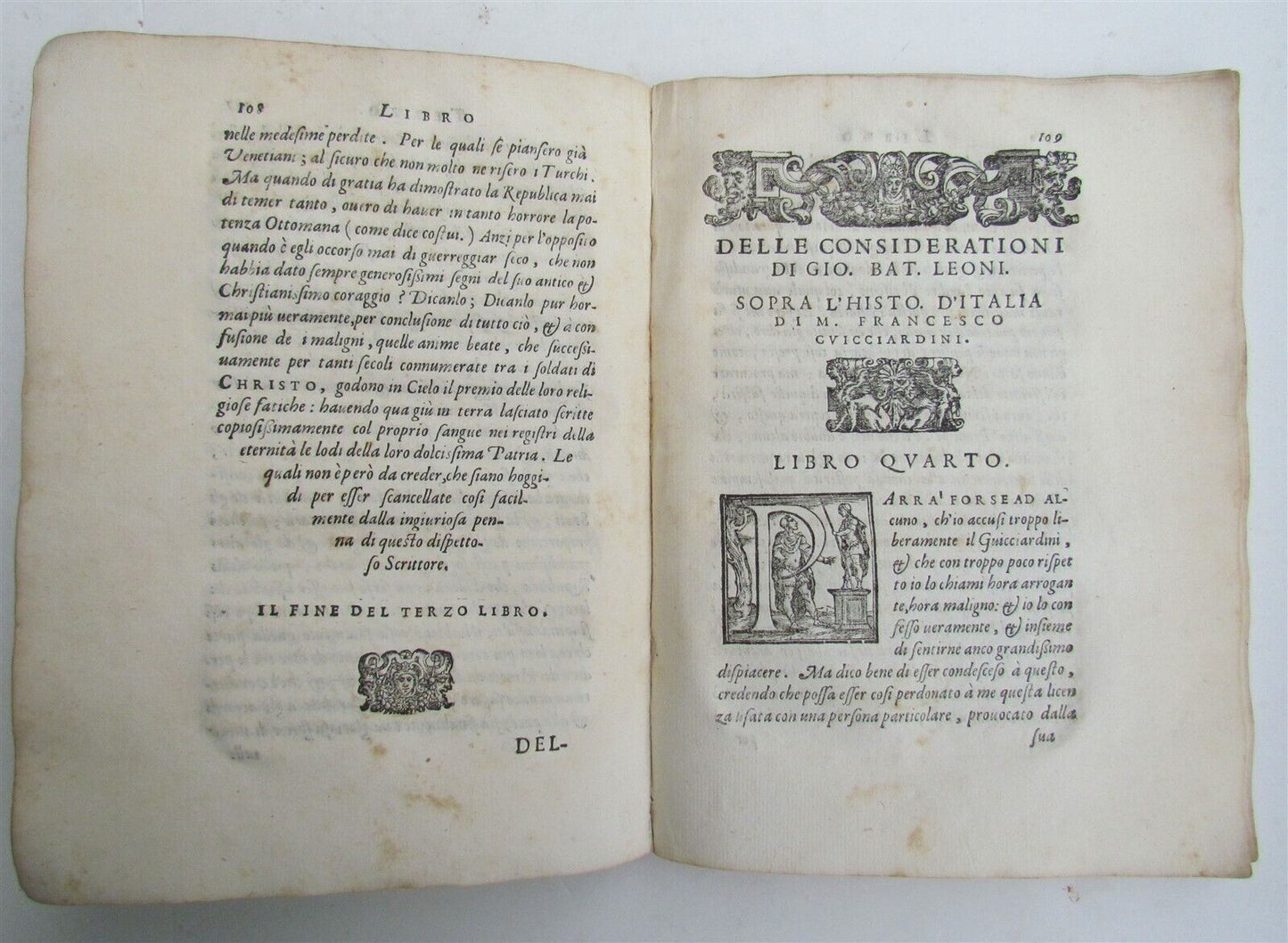 1583 ITALIAN HISTORY by LEONI Giovanni Battista antique 16th CENTURY