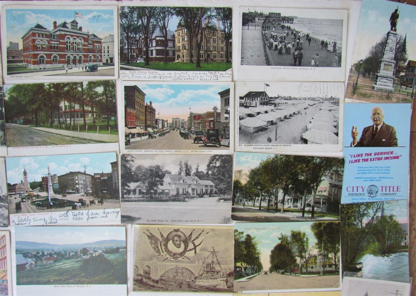 NEW YORK STATE lot of 47 NY ANTIQUE POSTCARDS