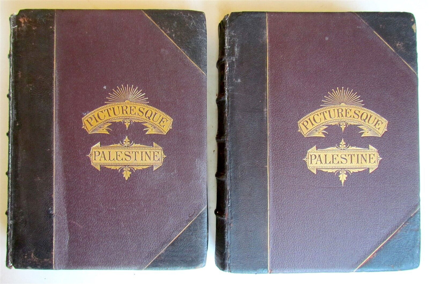 1883 PICTURESQUE PALESTINE 2 VOLUMES antique ILLUSTRATED FOLIO