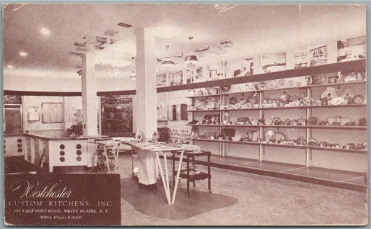 WHITE PLAINS NY WESTCHESTER CUSTOM KITCHENS INC. ANTIQUE POSTCARD