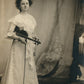 VIOLIN PLAYER YOUNG GIRL MUSICIAN VINTAGE REAL PHOTO RPPC