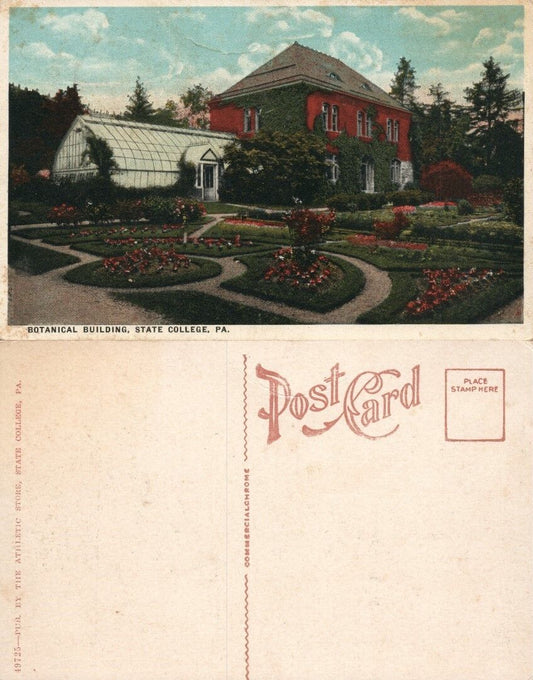 BOTANICAL BUILDING STATE COLLEGE PA ANTIQUE POSTCARD