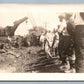 RAILROAD ACCIDENT TRAIN WRECK 1924 ANTIQUE REAL PHOTO RPPC railway