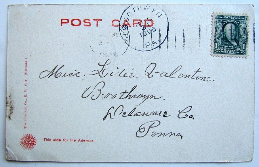 PUBLIC SCHOOL LANSDOWNE PA ANTIQUE 1906 UNDIVIDED POSTCARD