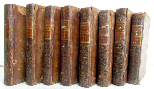 1760-1770 WORKS of MOLIERE 8 volumes COMEDIES THEATER PLAYS in FRENCH antique