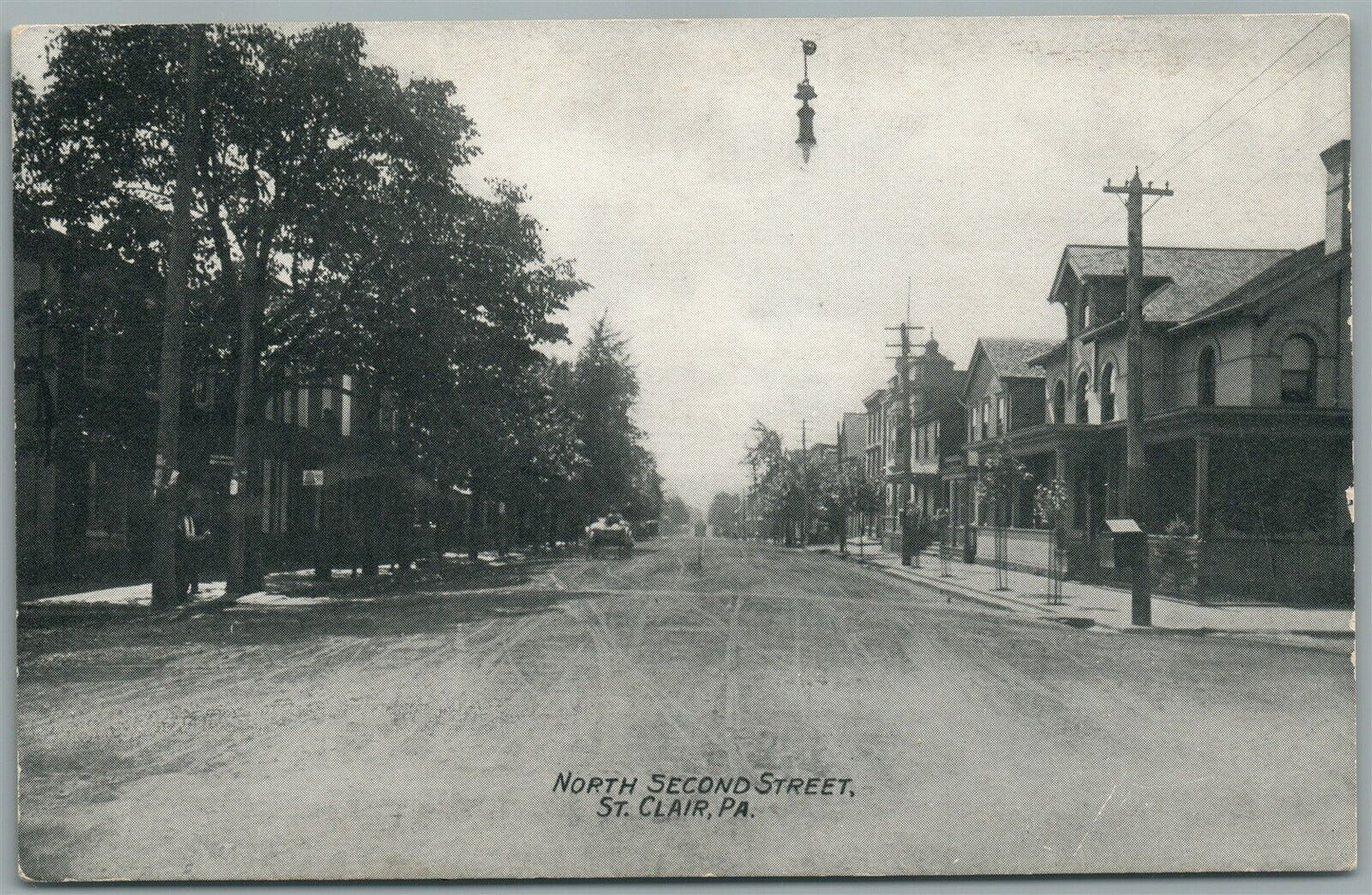 ST. CLAIR PA NORTH SECOND STREET ANTIQUE POSTCARD