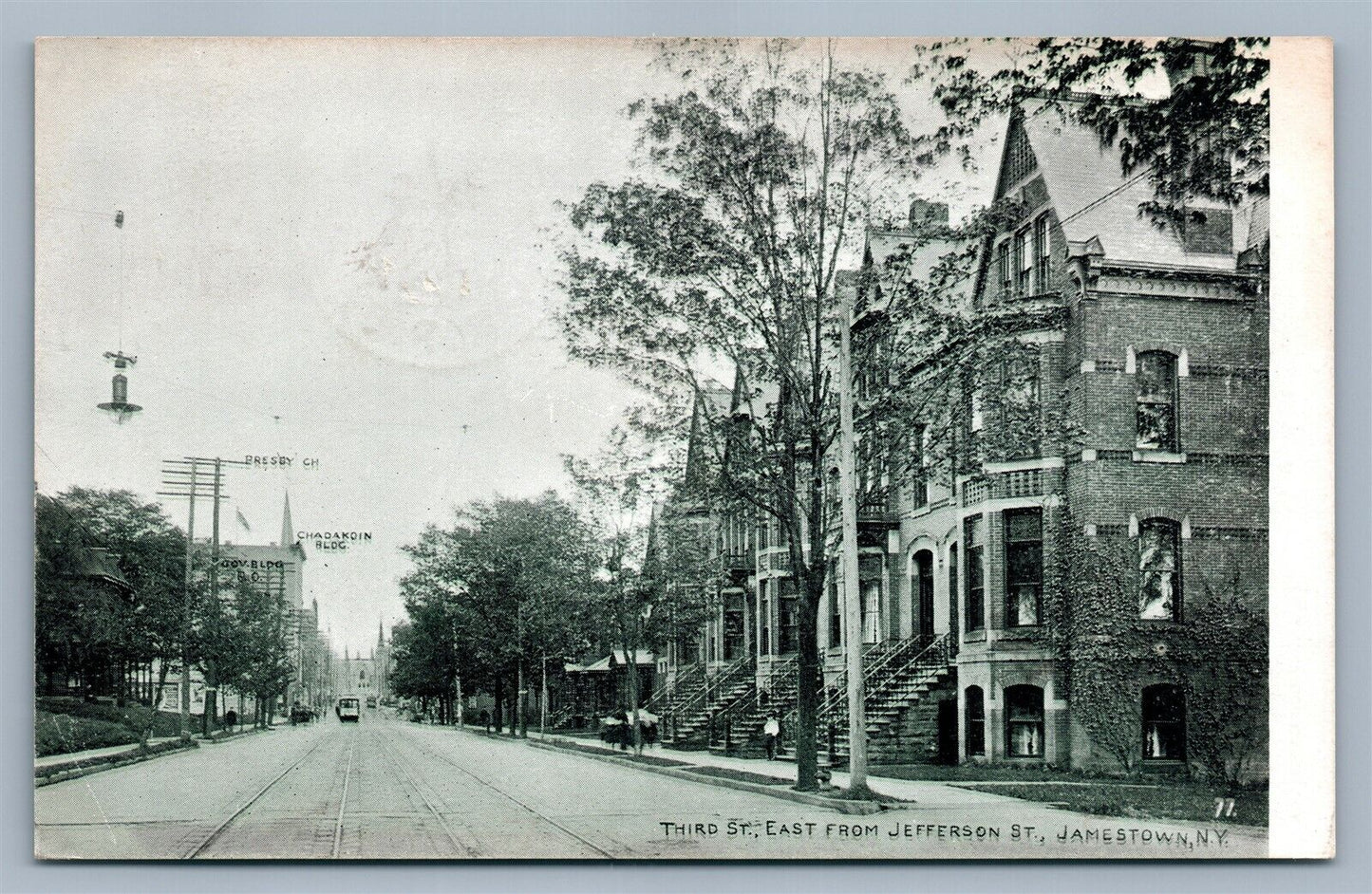 JAMESTOWN NY THIRD STREET ANTIQUE POSTCARD
