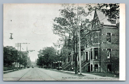 JAMESTOWN NY THIRD STREET ANTIQUE POSTCARD