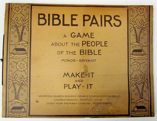 VINTAGE BIBLE PAIRS MAKE-IT AND PLAY-IT GAME