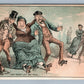 NEW YORK NY ANTIQUE VICTORIAN TRADE CARD STEWART BROS. MEN'S GOODS ADVERTISING