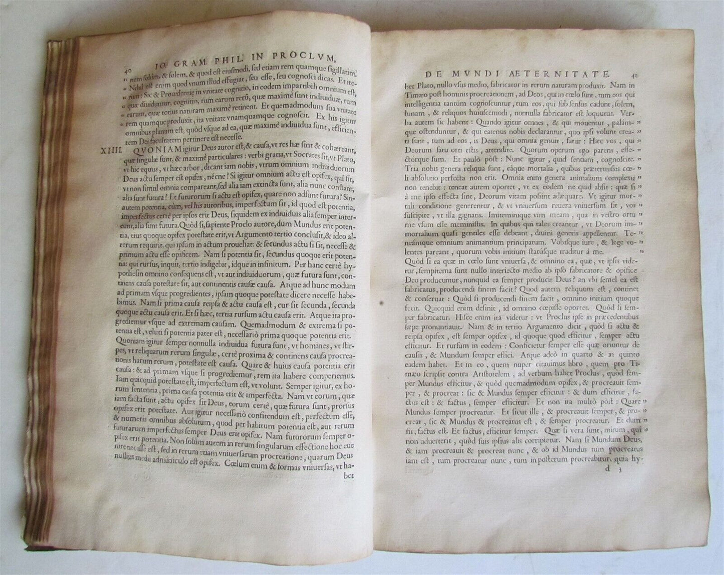 1557 PHILOSOPHY by Philoponus Joannes Grammaticus ANTIQUE FOLIO vellum bound