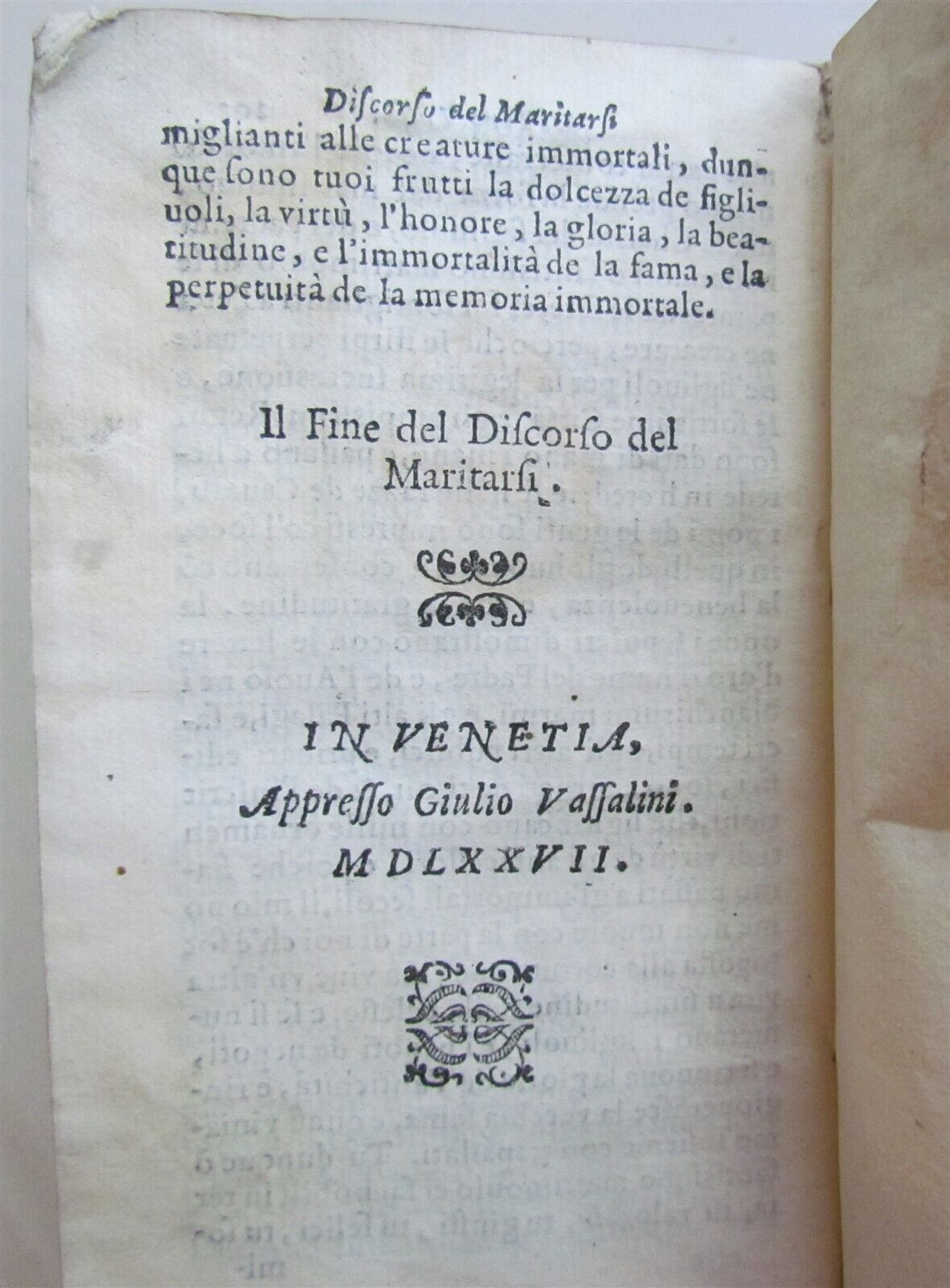 1586 Gioie di Rime E Prose del Sig. TORQUATO TASSO antique vellum 16th century