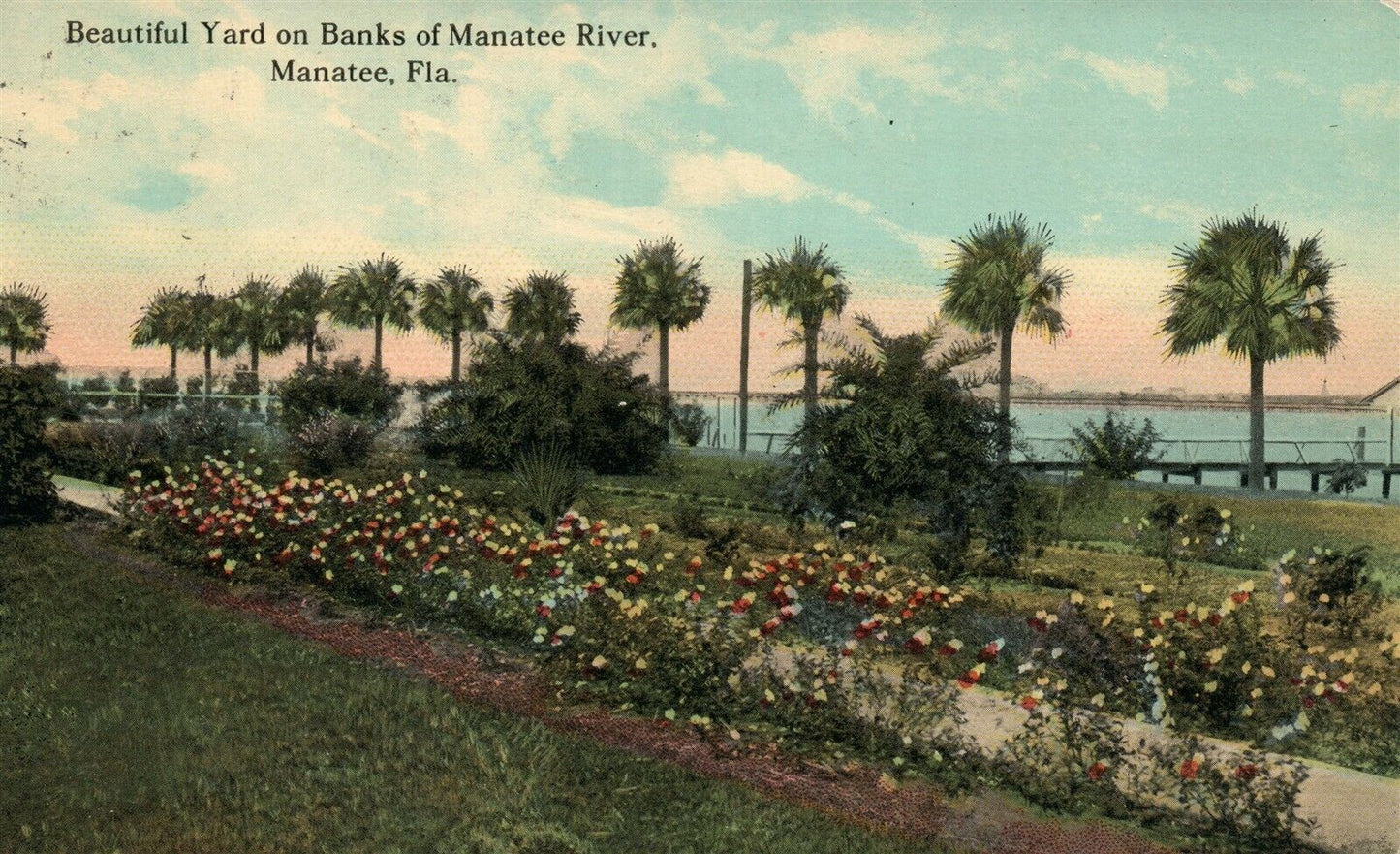 MANATEE FL 1914 POSTCARD w/ CORK CANCEL