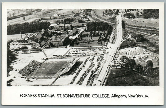 ALLEGANY NY FORNESS STADIUM VINTAGE REAL PHOTO POSTCARD RPPC