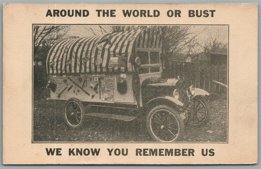 AUTOMOBILE CARD FOR DISABLED VETERANS of WORLD WAR ANTIQUE POSTCARD