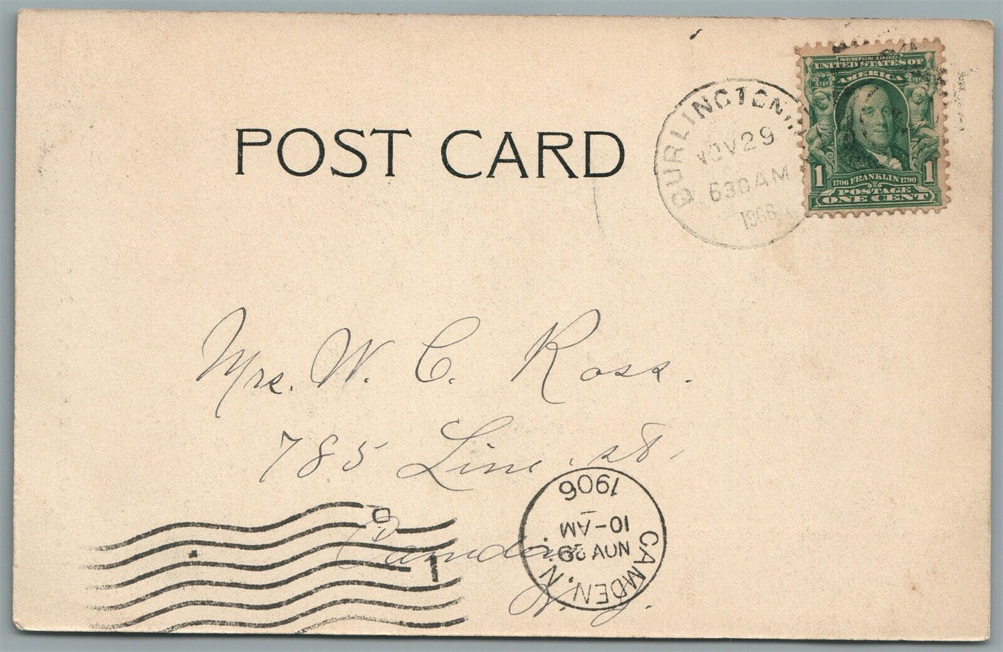 BURLINGTON NJ PRESBYTERIAN CHURCH ANTIQUE POSTCARD