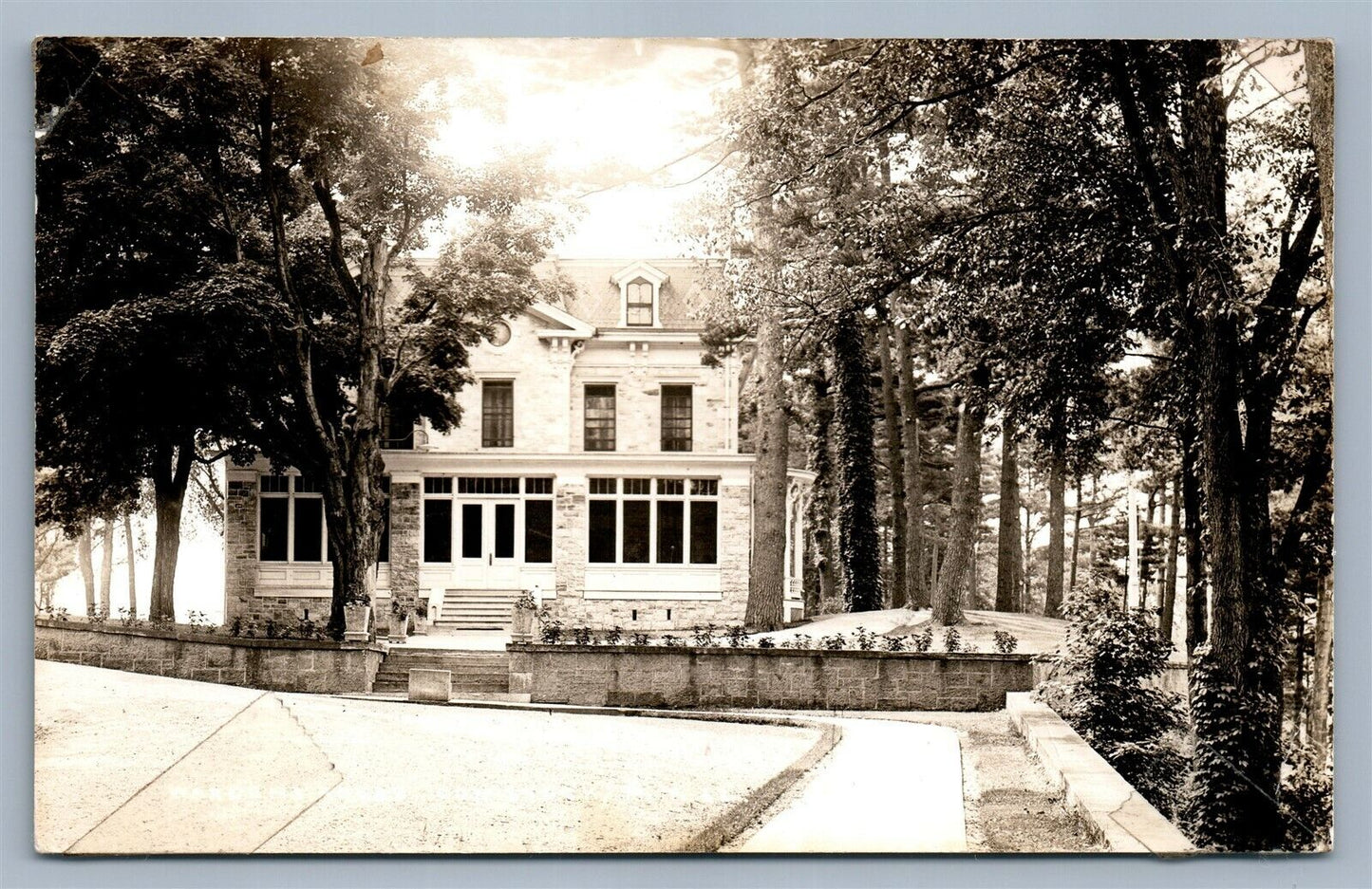 WARDEN'S RESIDENCE COMSTOCK NY ANTIQUE REAL PHOTO POSTCARD RPPC