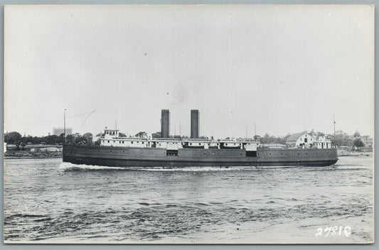 BOSTON STEAMSHIP VINTAGE REAL PHOTO POSTCARD RPPC