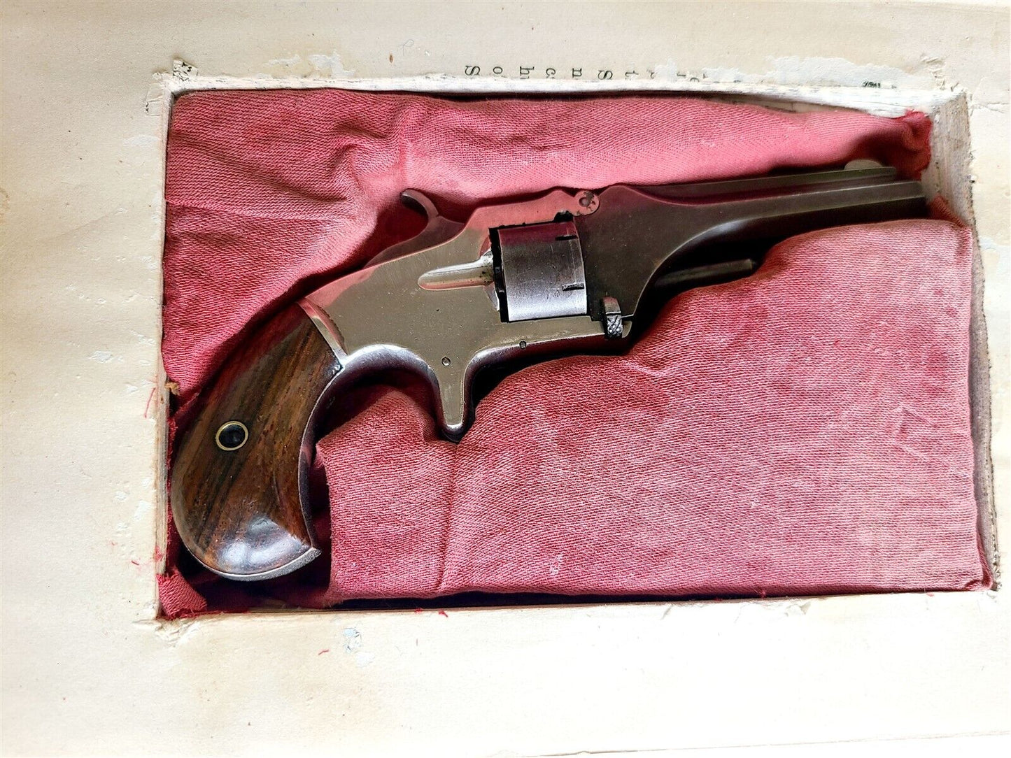 ANTIQUE REVOLVER in BOOK SHAPE BOX HIDDEN SAFE