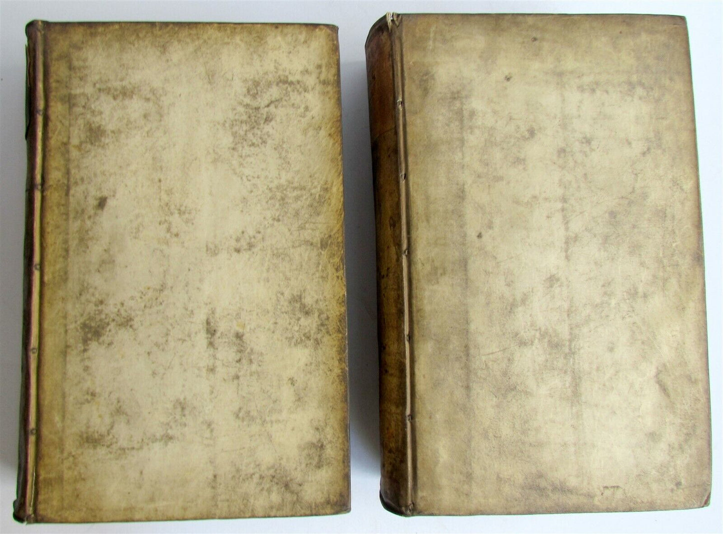 1724 2 VOLUMES Commentary on Isaiah by C.Vitringa antique FOLIOS VELLUM w/ MAP