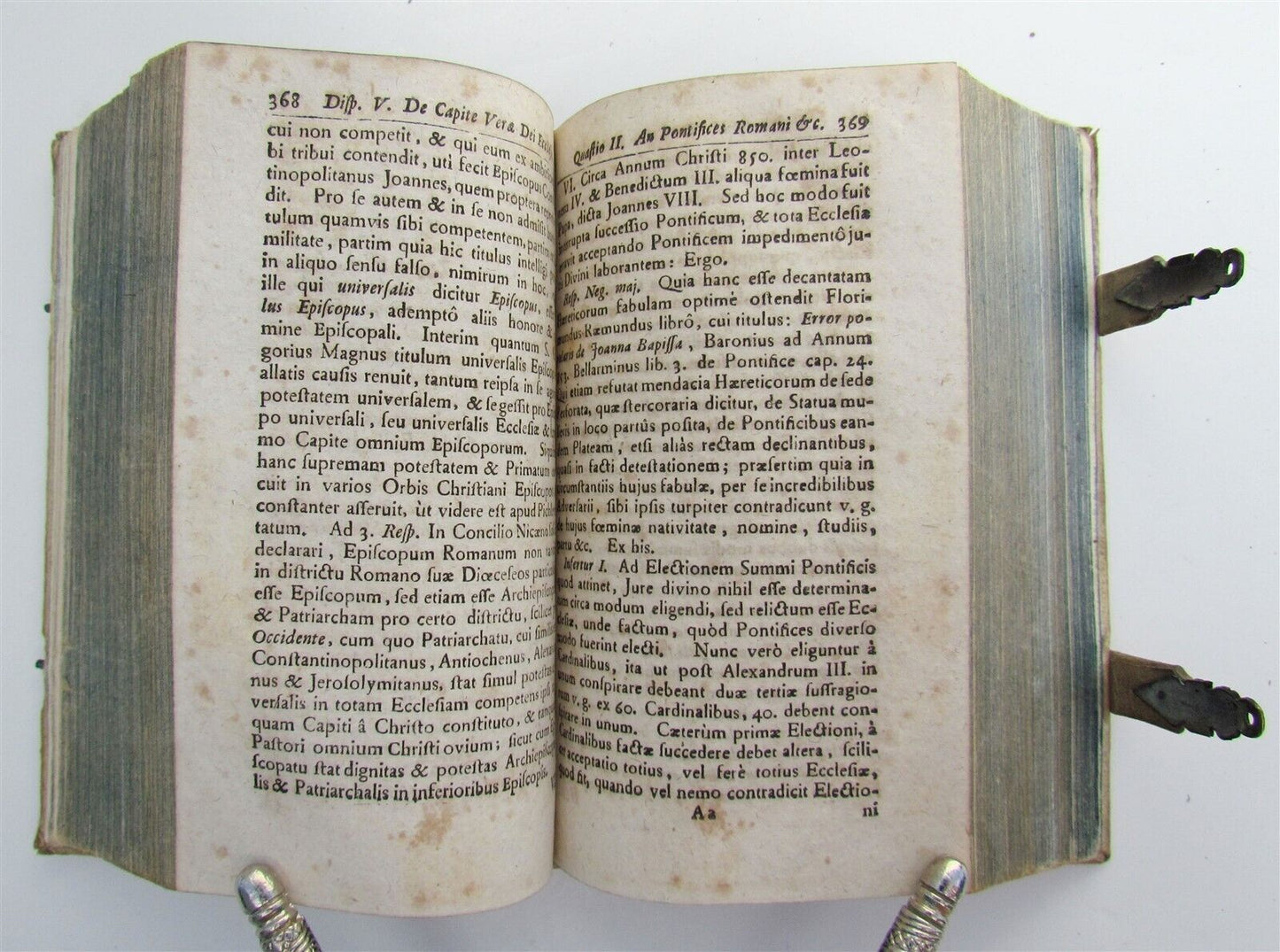 1738 COLUMNA et FIRMAMENTUM VERITATIS antique PIGSKIN BOUND in LATIN