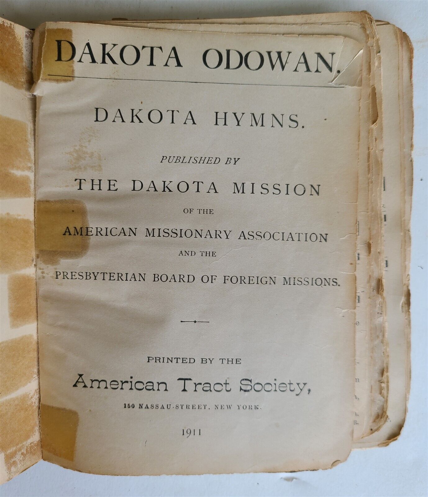 1911 BIBLE PSALMS HYMNS in DAKOTA LANGUAGE antique AMERICANA rare