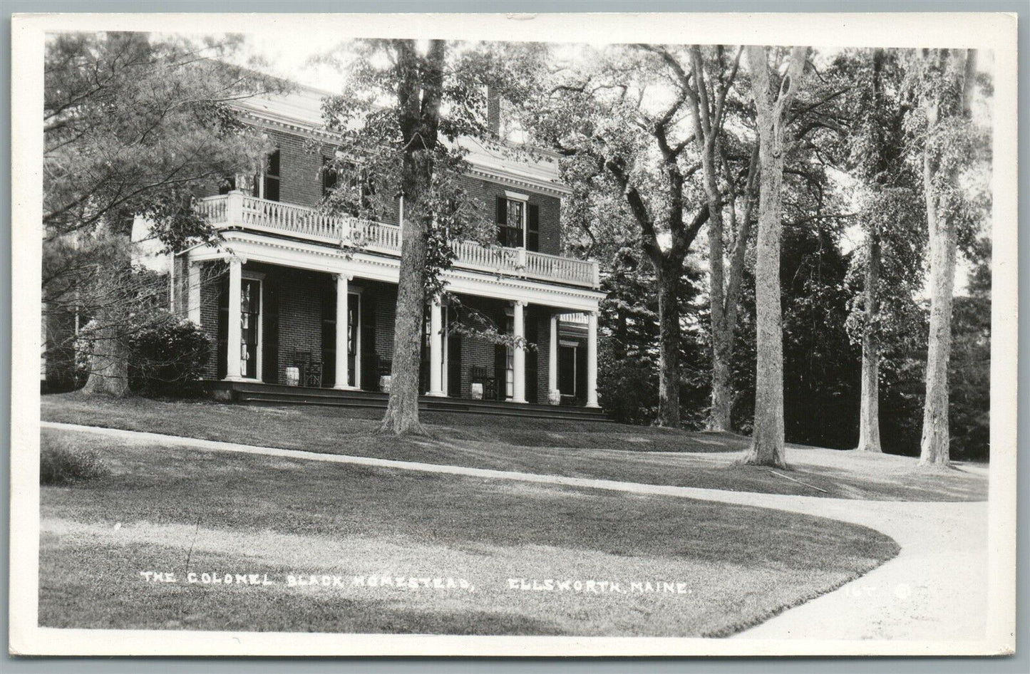 ELLSWORTH ME COLONEL BLACK HOMESTEAD VINTAGE REAL PHOTO POSTCARD RPPC