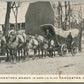 LANCASTER PA OLD CONESTOGA WAGON ANTIQUE POSTCARD