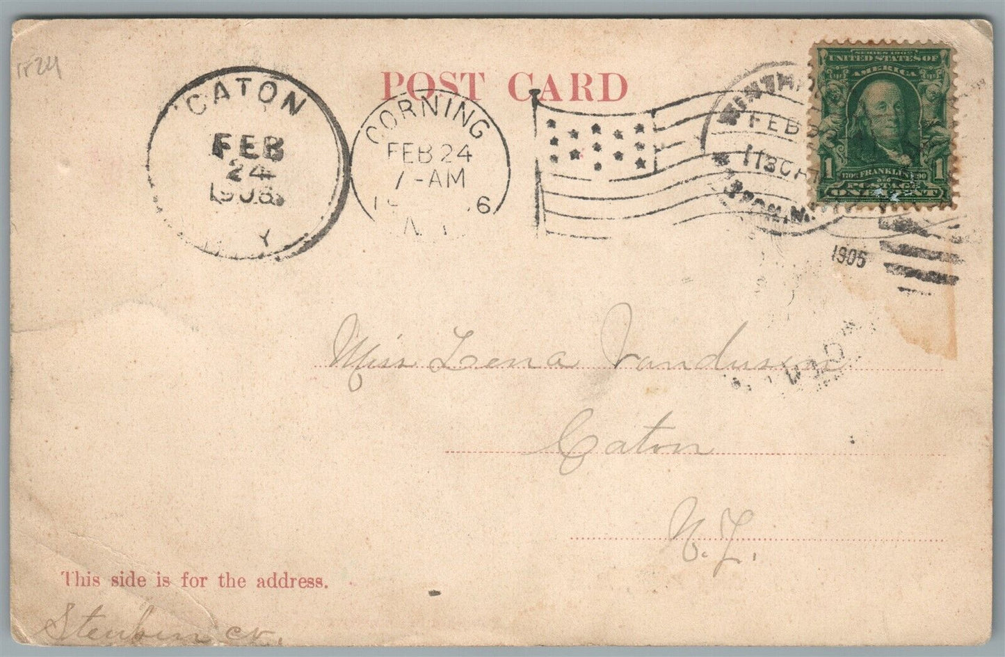 WINTHROP BEACH MA YOUNG'S HOTEL ANTIQUE POSTCARD