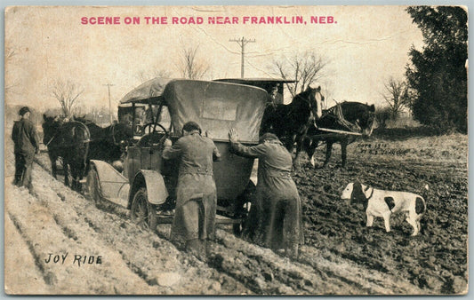 FRANKLIN NE 1916 ANTIQUE PHOTOMONTAGE POSTCARD