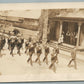 AMERICAN MILITARY MUSIC BAND PARADE ANTIQUE REAL PHOTO POSTCARD RPPC